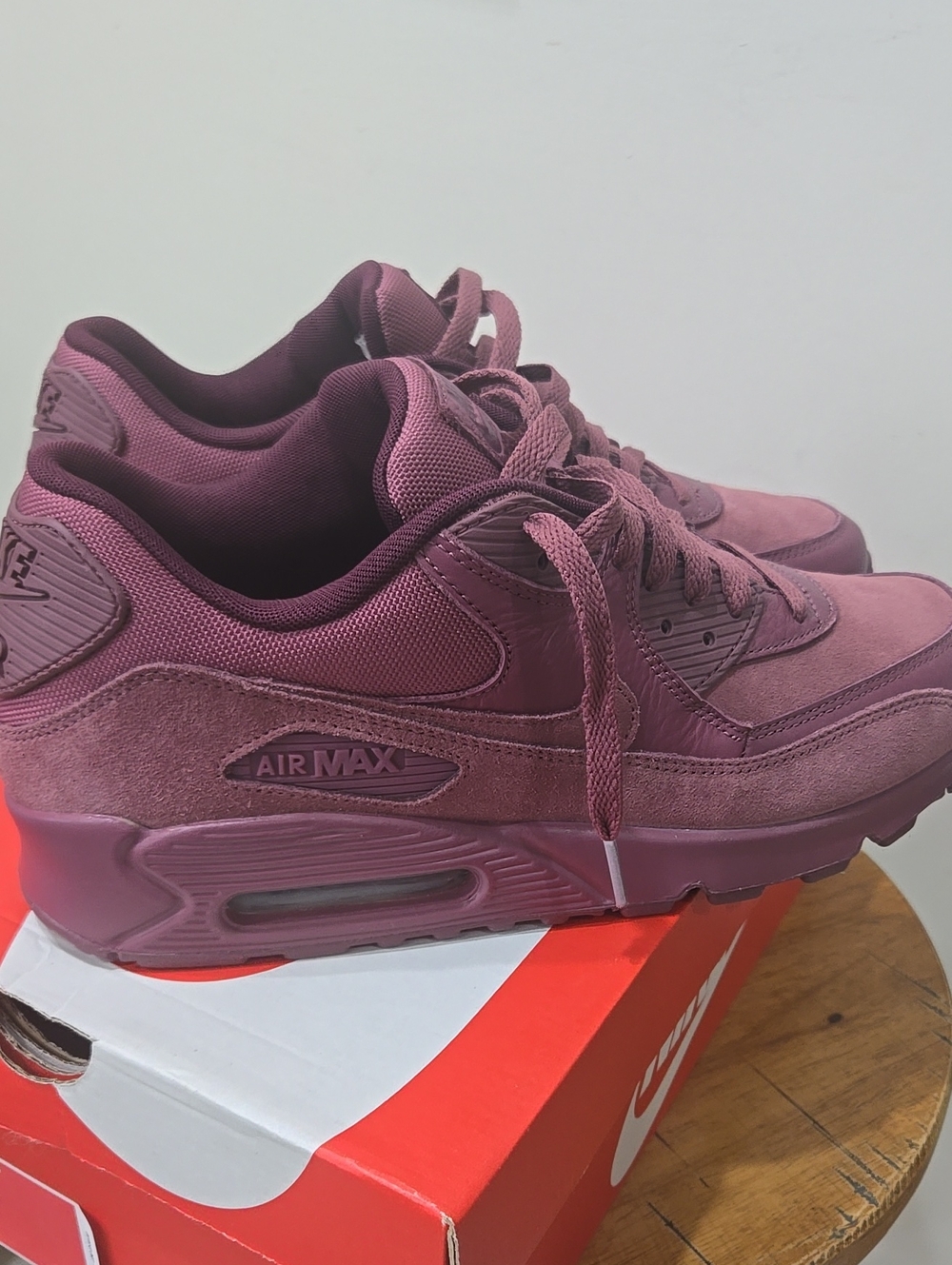 Nike Air Max 90 Premium "Vintage Wine" 2017 Shoes Rare Size Mens 10.5 - Picture 2 of 16